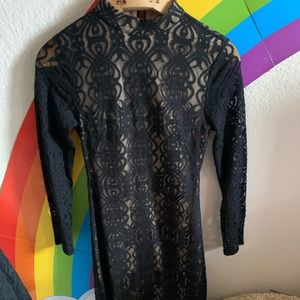 Forever 21 black lace full dress